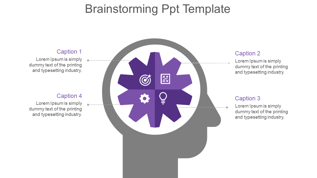 Brainstorming Ppt Template-purple